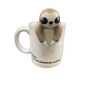 Sloth Mug Lazy Tired Sleepy Today I Will Do Absolutely Nothing 12 oz Coffee Tea